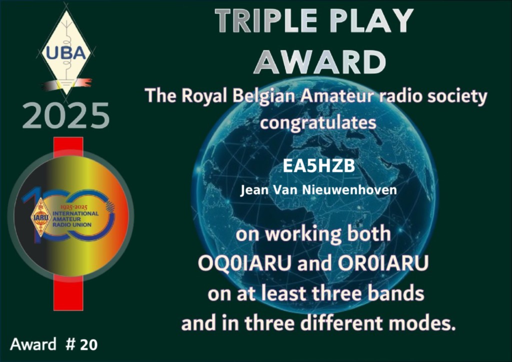Triple Play Award - IARU 2025