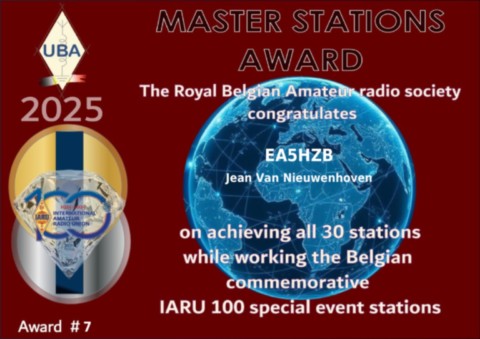 Master Stations Award - IARU 2025