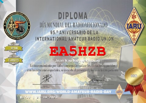 95 anniversaire IARU or