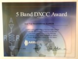 5 Band DXCC Award