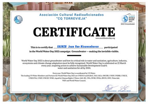 World Water Day 2022 Certificate